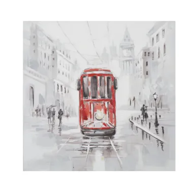OBRAZ NA PŁÓTNIE TRAM-A- 80X3X80 cm